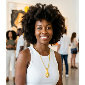 Vintage Napier Hand of God pendant necklace gold plated